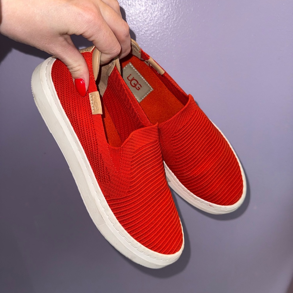UGG Bright Red Casual Slip-Ons